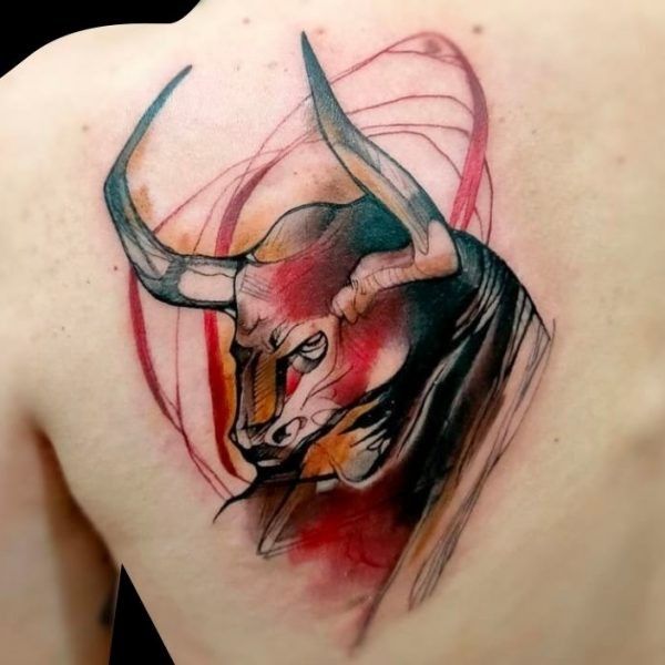 Ligera-Ink-Tattoo-Milano-Tatuaggi-milano-tatuatori-milano-tatuaggio-watercolor-milano-tattoo-watercolor-tatuatrice-watercolor-milano-tatuaggio-landscape-toro-watercolor