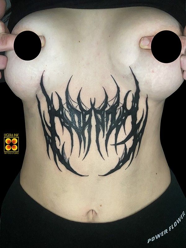 milano tatuaggi blackwork Milano Tattoo Milano Tatutaggi blackwork Milano Dark lettering dark ornamental Leo